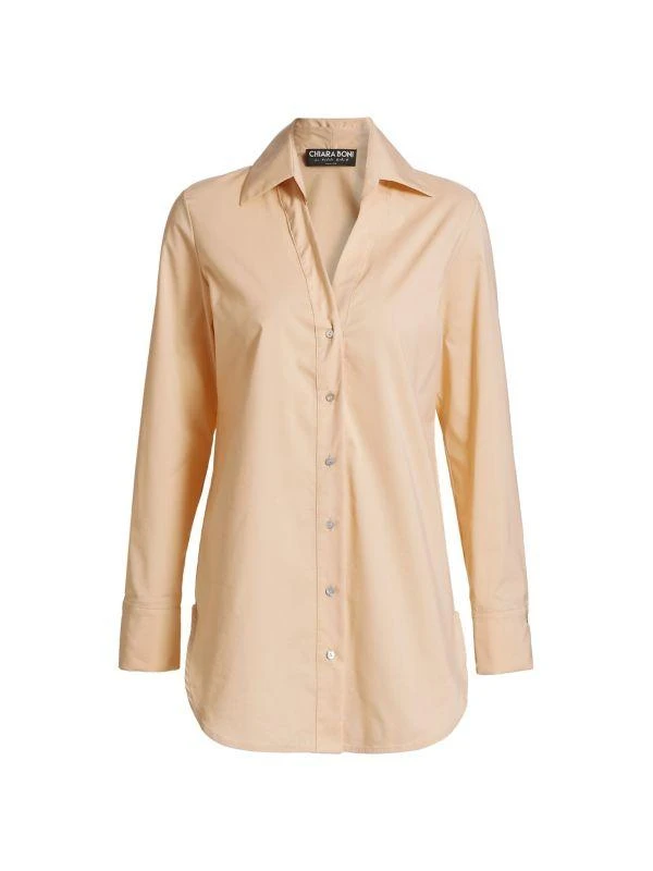 Chiara Boni Atena Cotton-Blend Button-Front Shirt 6