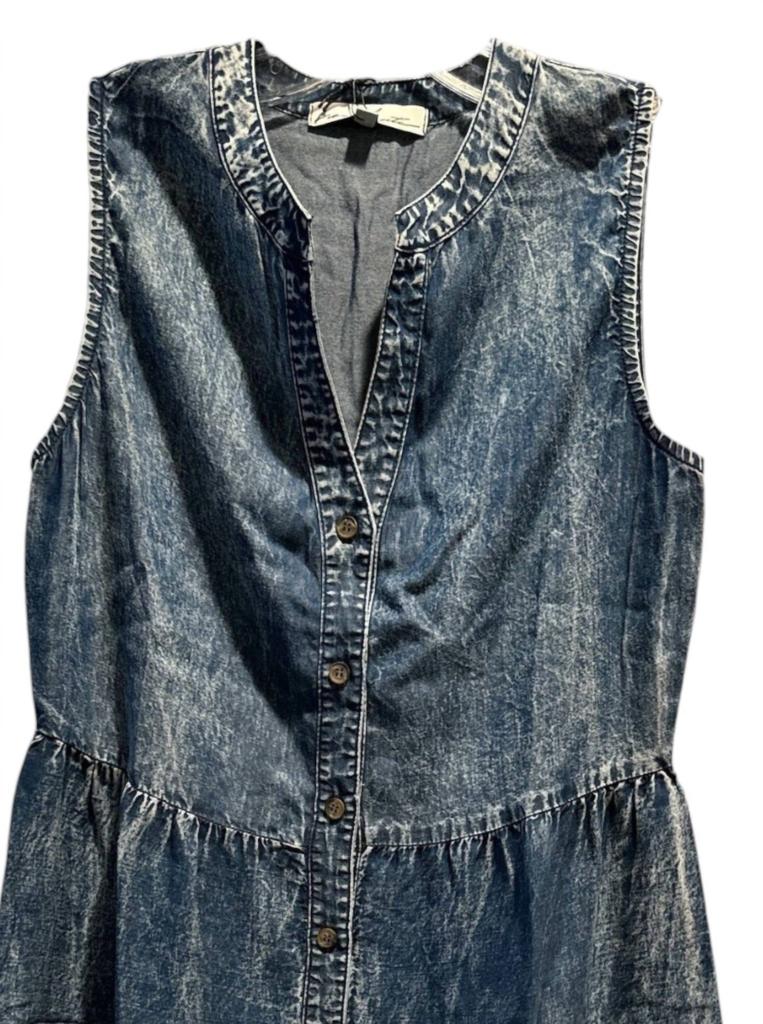 Red Haute Red Haute - Mini Tiered Denim Dress
