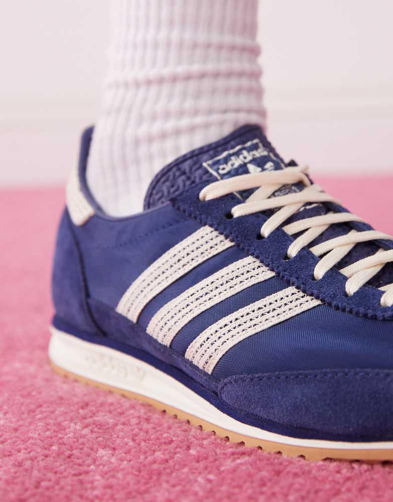 adidas Originals SL 72 OG crochet navy and white – On Sale Now