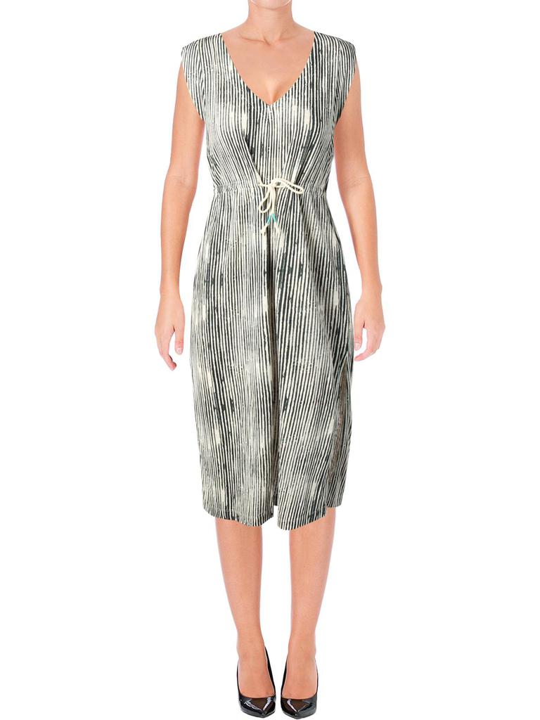 Grey State Juniors Catalina Womens Linen Blend Sleeveless Casual Dress