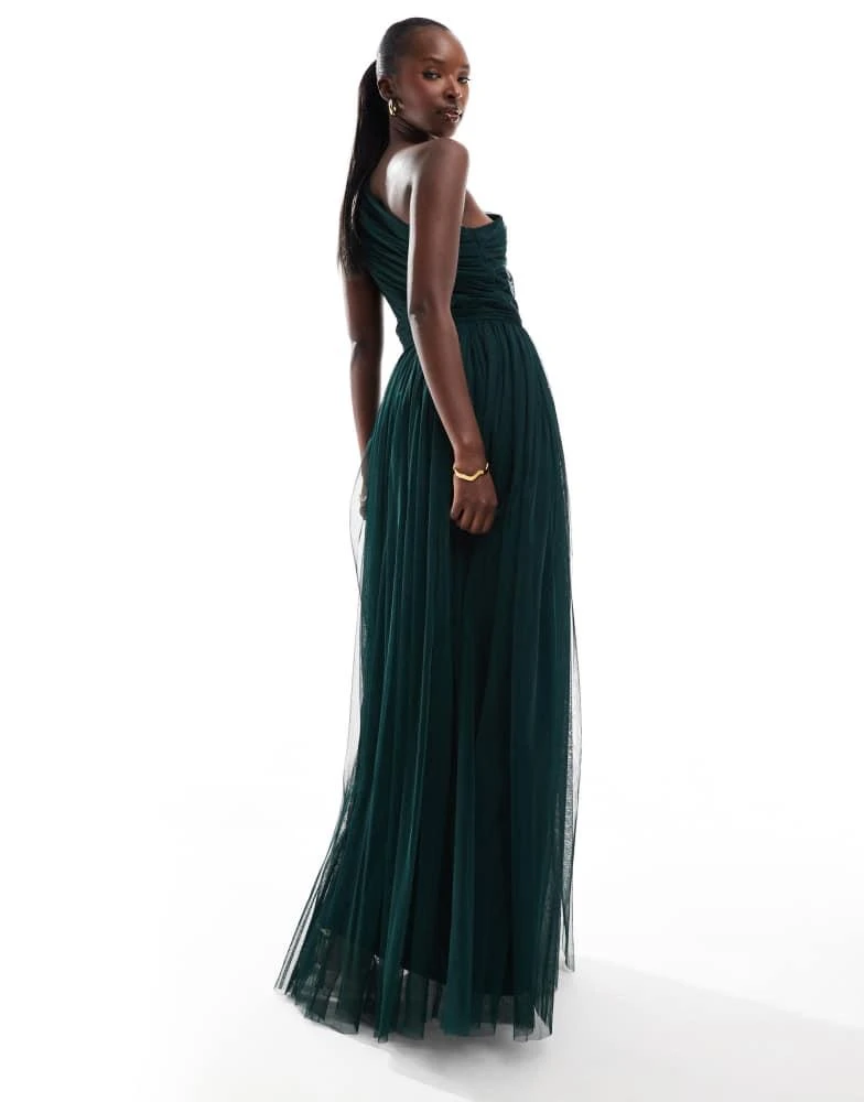 strapless open back dress Sexy Mermaid One Shoulder Side Slit Floral Velvet Long Plus Size Bridesmaid  Dresses