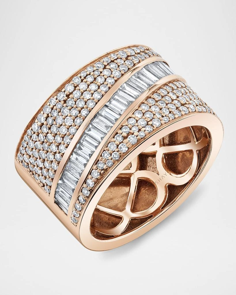 SHAY Pave Diagonal Baguette Diamond Band Ring 1