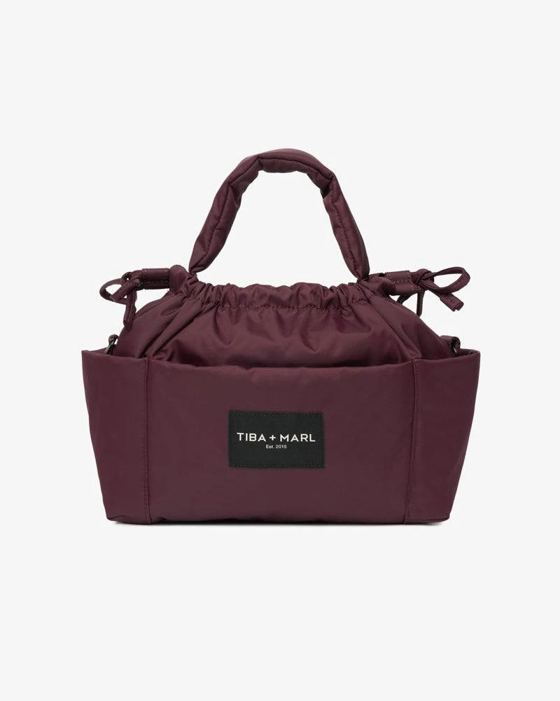 Tiba + Marl Mini Luna Drawstring Stroller Bag Burgundy