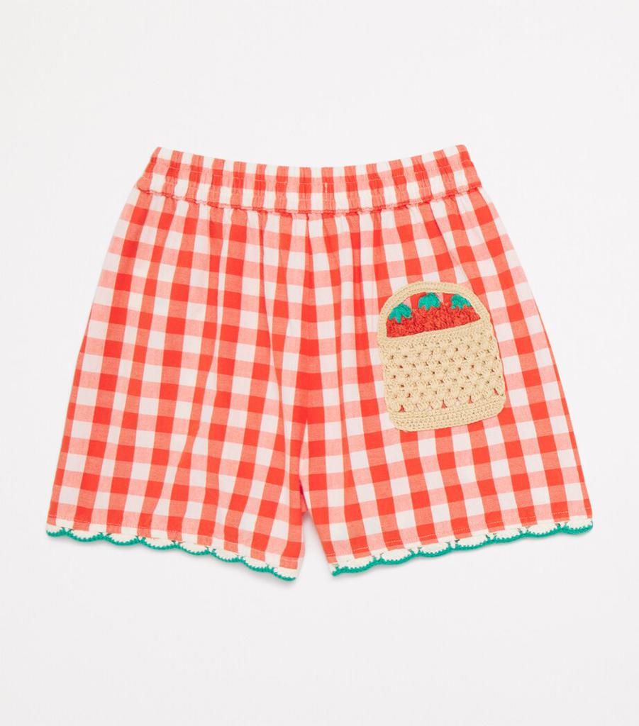 Stella McCartney Cotton Poplin Gingham Shorts (3-14+ Years)