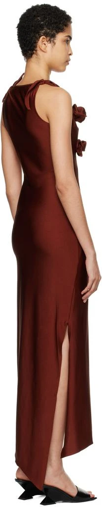 Burgundy Asymmetric Flower Midi Dress  On Sale Now with Up to 68% Off |  Discover Exclusive Deals & Savings at BeyondStyle  Authentic COPERNI  women|mid length dresses with Limited-Time Discounts, Free