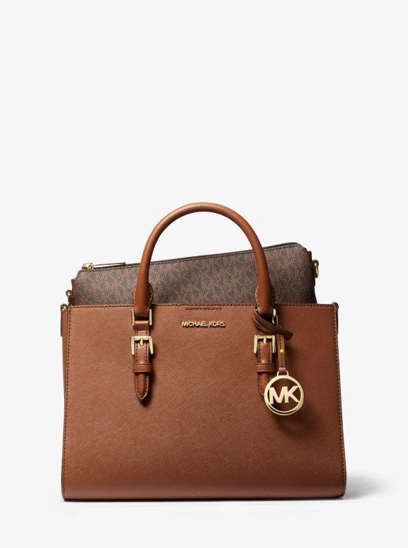 Michael Kors Charlotte Medium Saffiano Leather 2-in-1 Tote Bag 4