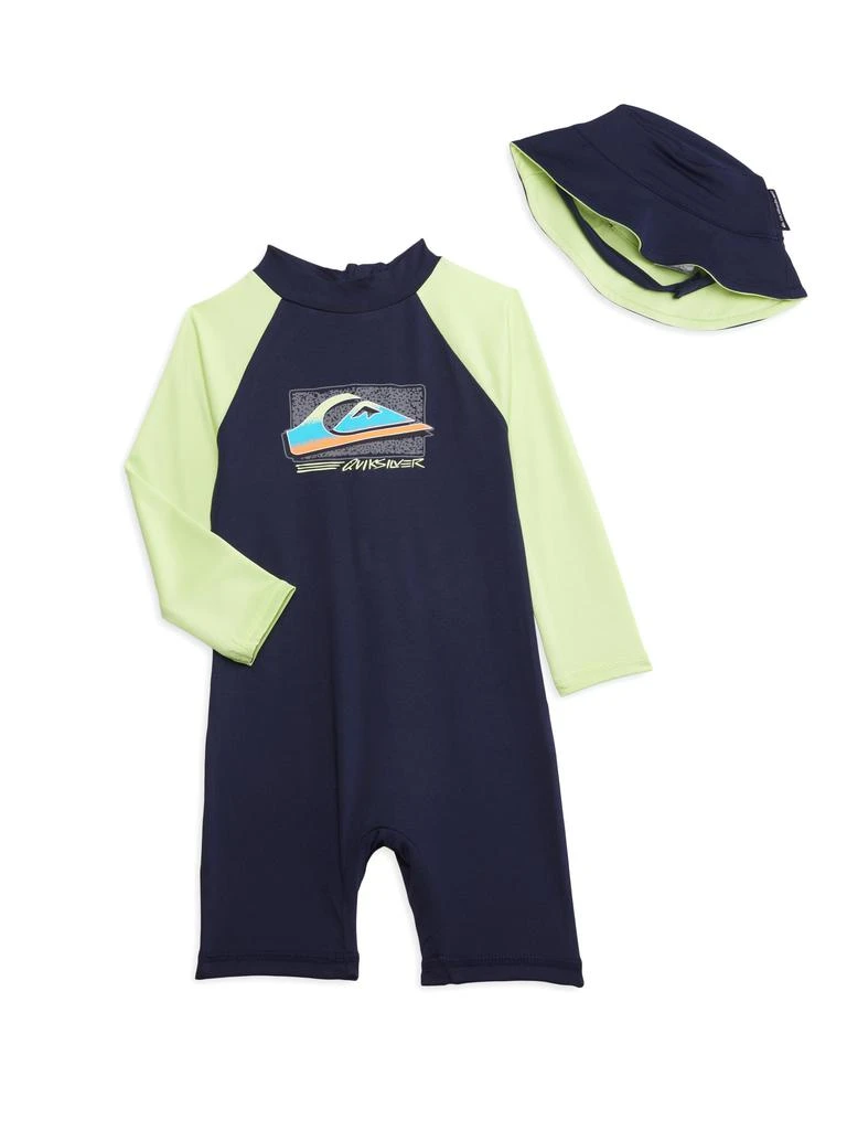 Quiksilver Baby Boy
s 2-Piece Logo Rashguard
Bucket Hat Set