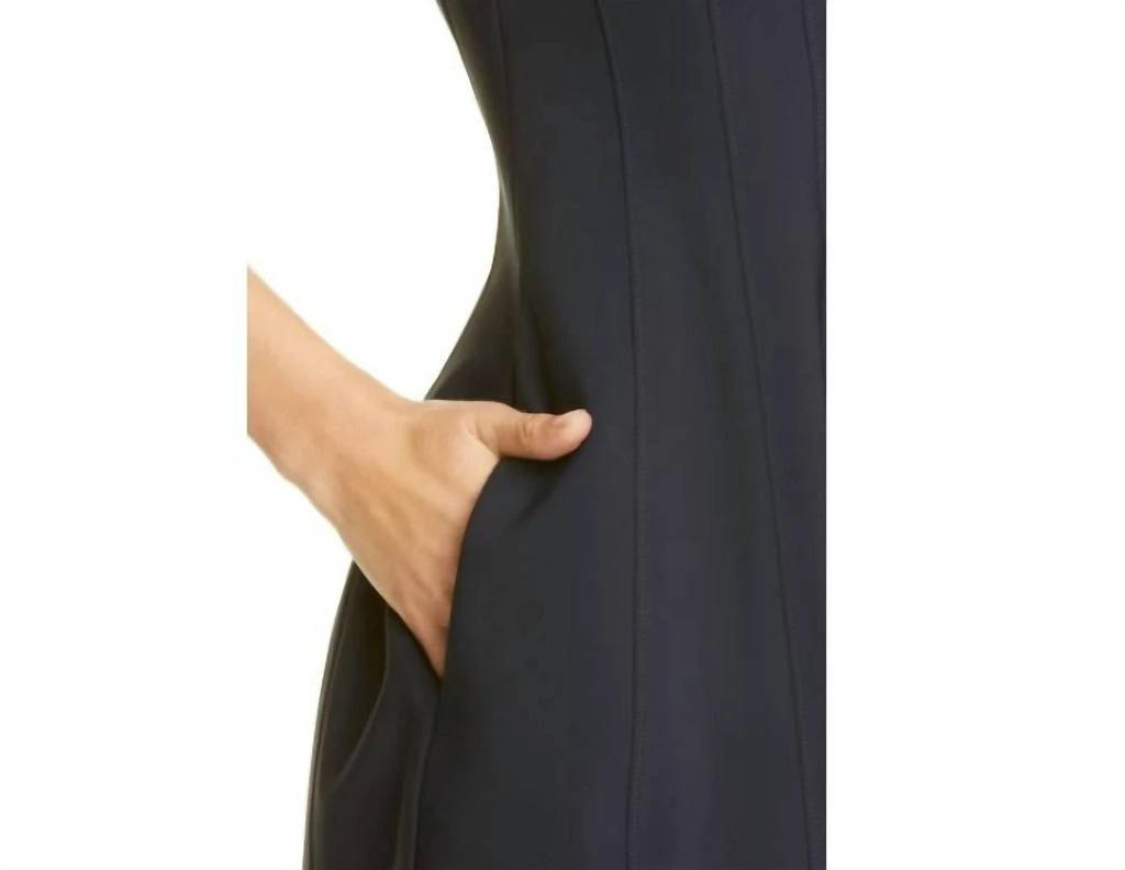 ADAM LIPPES Adam Lippes - Bonded Neoprene Above Knee A Line Dress 4