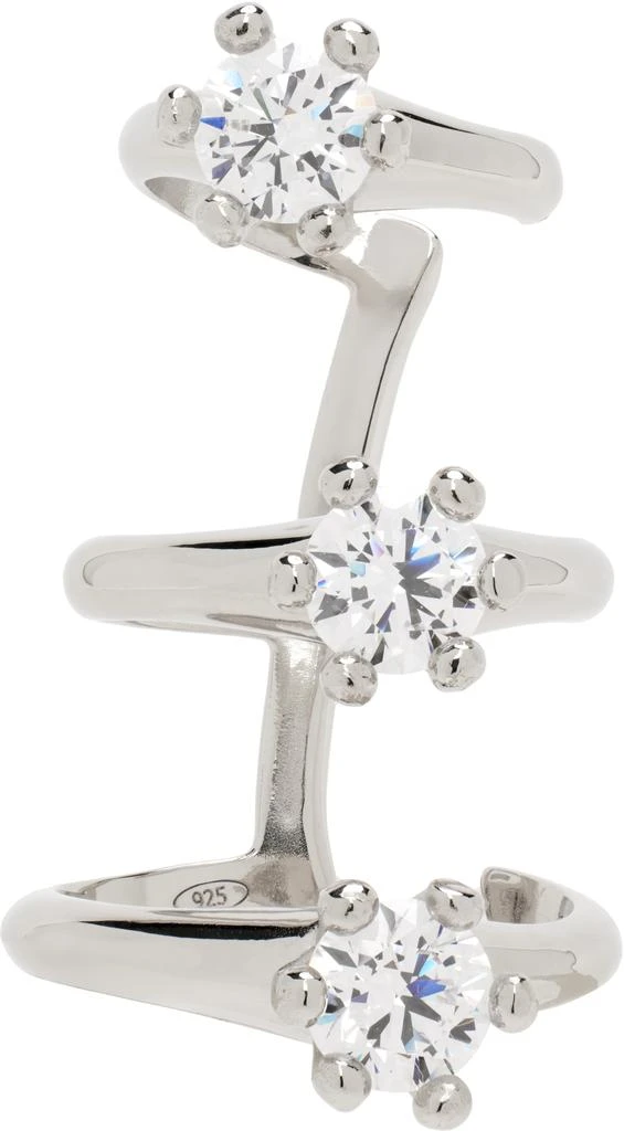 D'heygere Silver Solitaire Ear Cuff 1