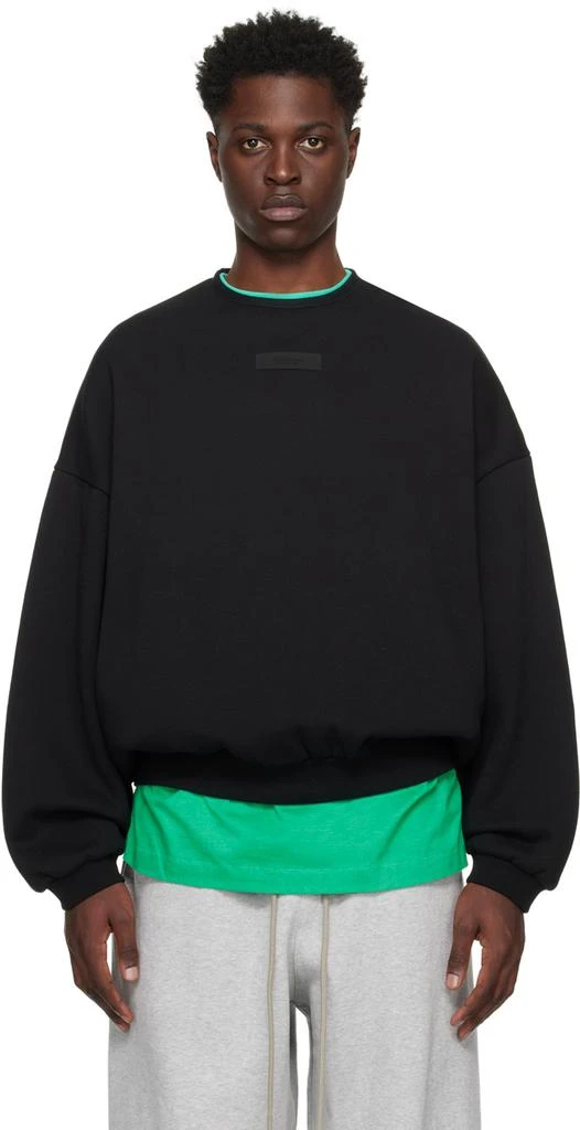 Fear of God ESSENTIALS Black Crewneck Sweatshirt 1