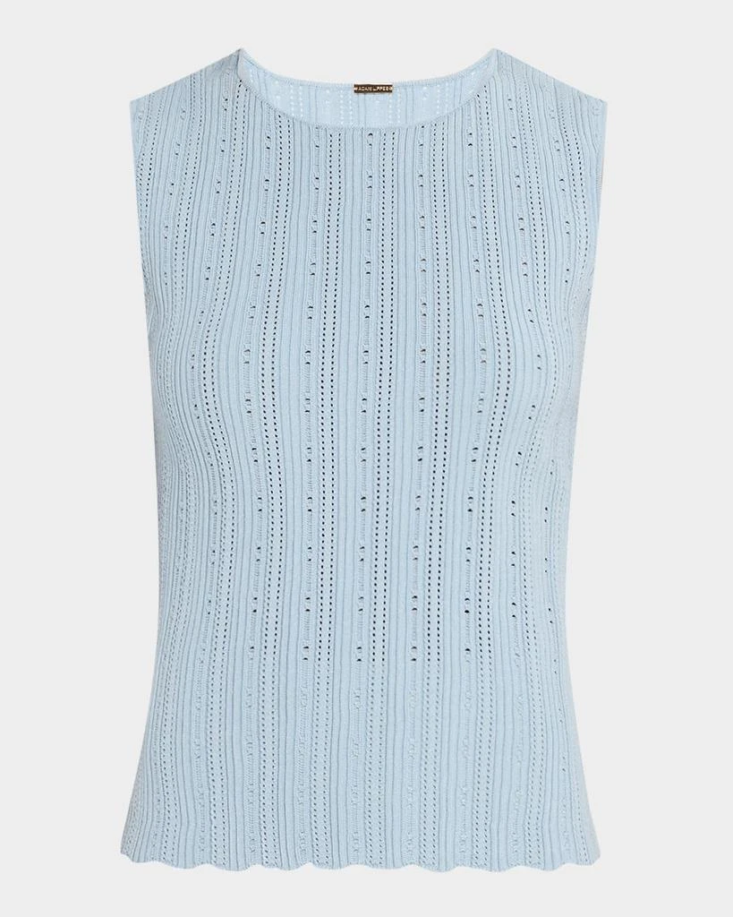 ADAM LIPPES Pointelle Compact Jacquard Tank Top 1