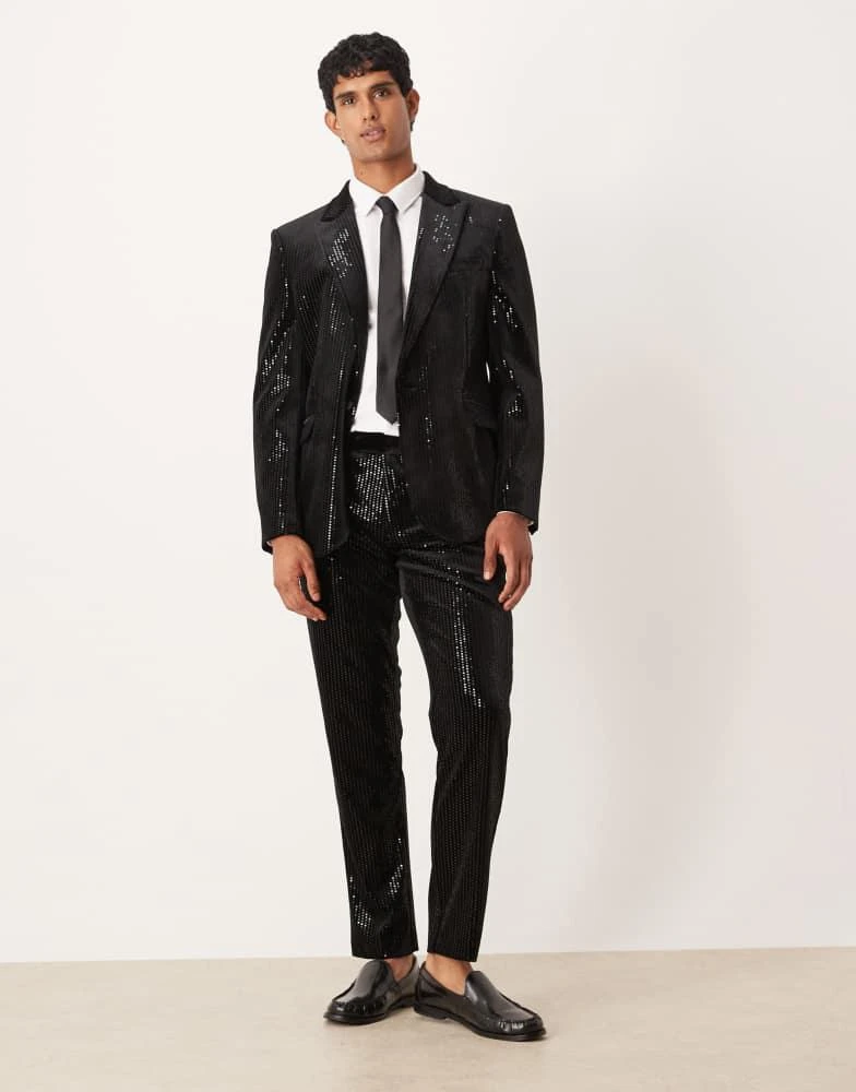 Sequin Suit Asos Black Suit Jacket ASOS DESIGN New Skinny Suit
