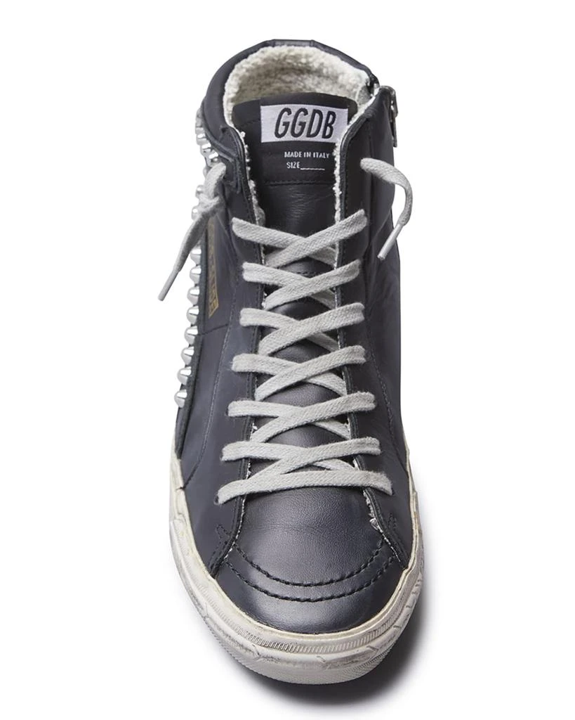Golden Goose Slide Mid-Top Leather Stud Sneakers 5