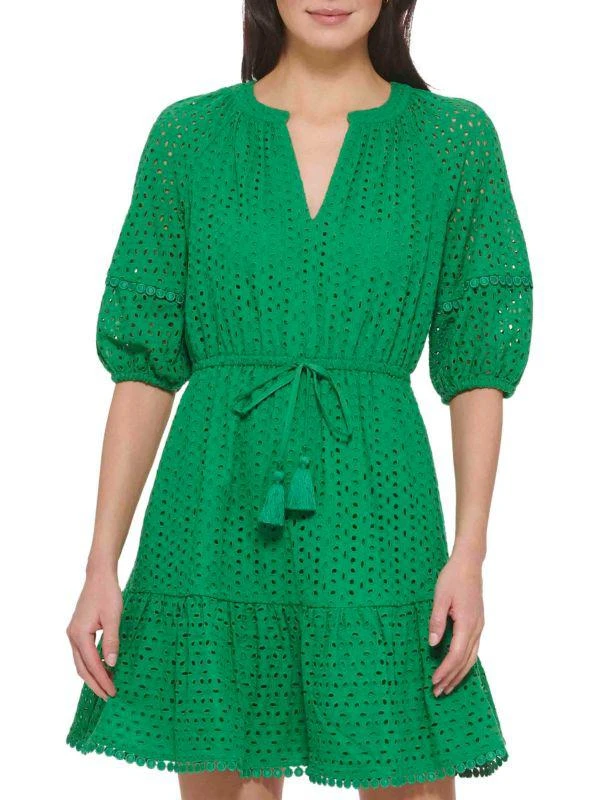 Vince Camuto Fit & Flare Eyelet Mini Dress 4
