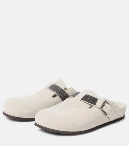 Brunello Cucinelli Monili suede mules 5