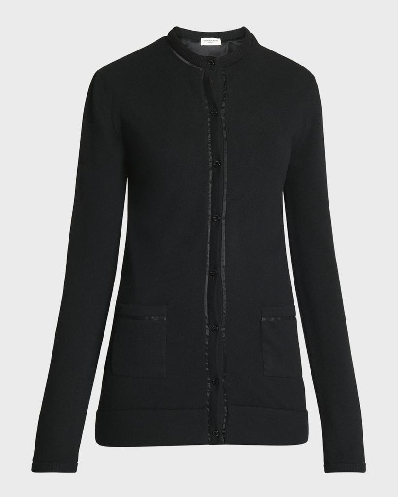 Yves Saint Laurent Neck-Tie Wool-Cashmere Cardigan - Women's