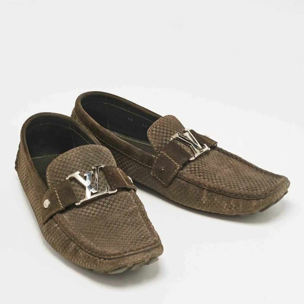 Louis Vuitton Louis Vuitton Green Suede Monte Carlo Loafers Size 44 4