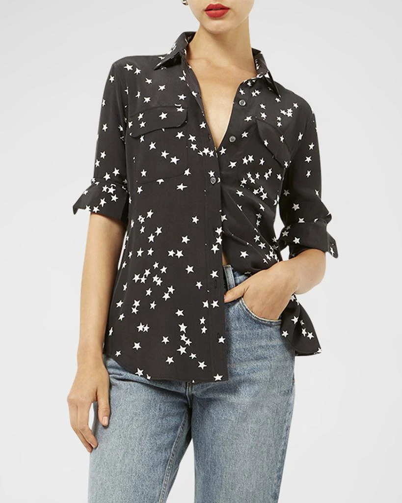 Equipment Slim Signature Star-Print Shirt 2