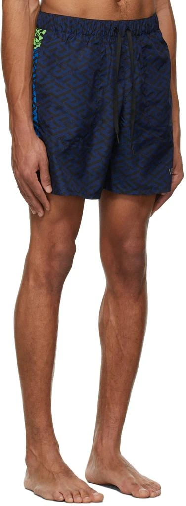 Versace Blue La Greca Gym Shorts 2