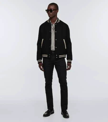 Yves Saint Laurent Teddy wool-blend varsity jacket 2