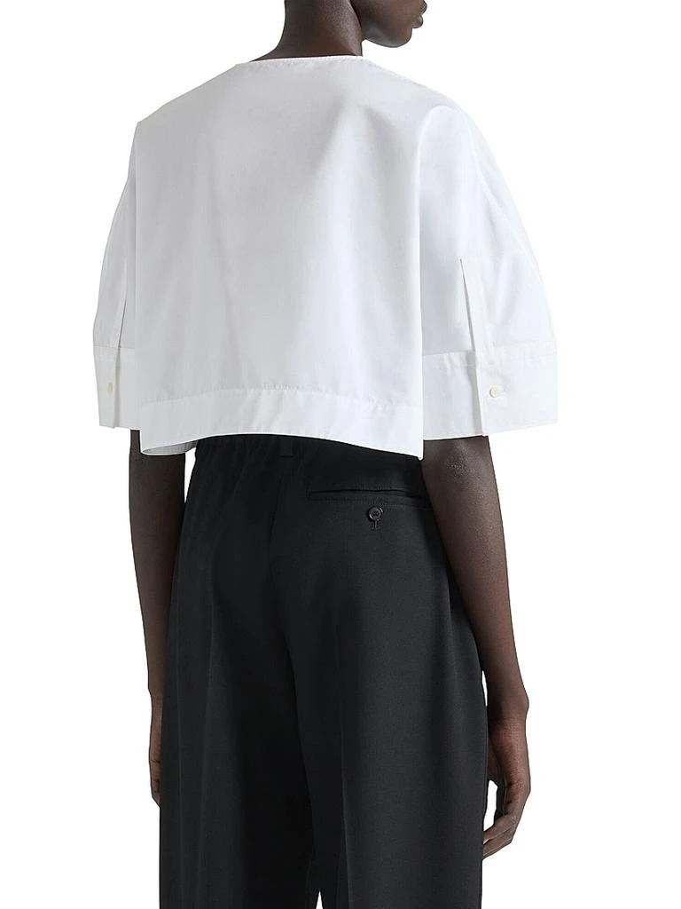 Givenchy Cropped Shirt in Poplin with Gros Grain 4