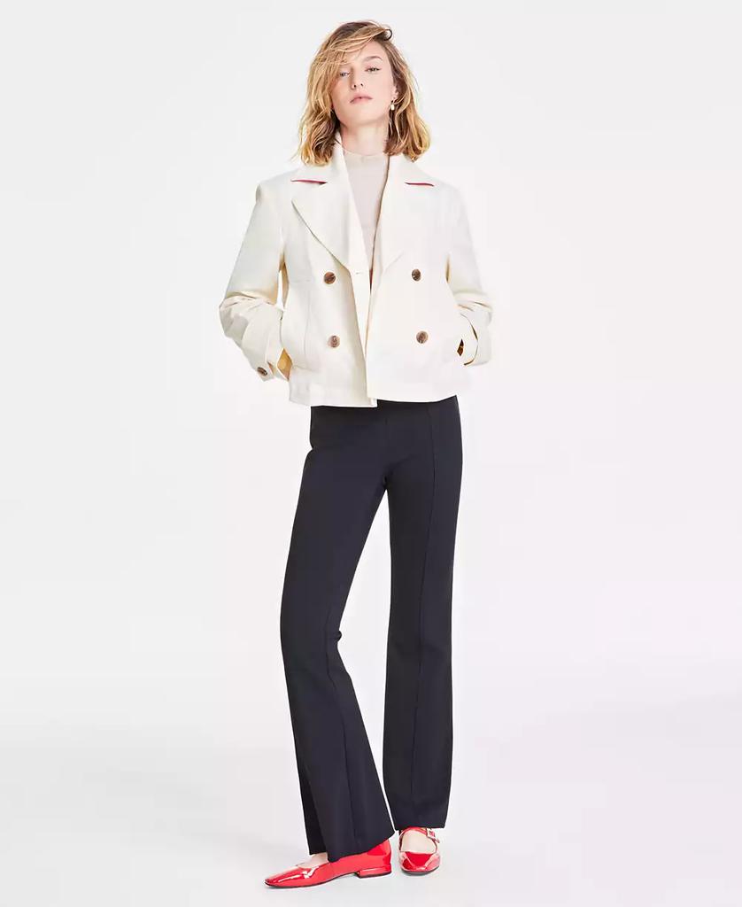 On 34th Women's Woven Solid Cropped Peacoat, Exclusively at Macy's