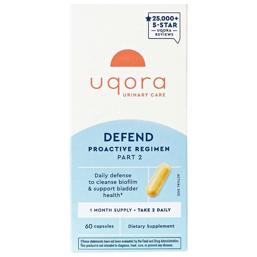 Uqora Defend Urinary Tract Health Biofilm Cleansing Supplement Capsules 1