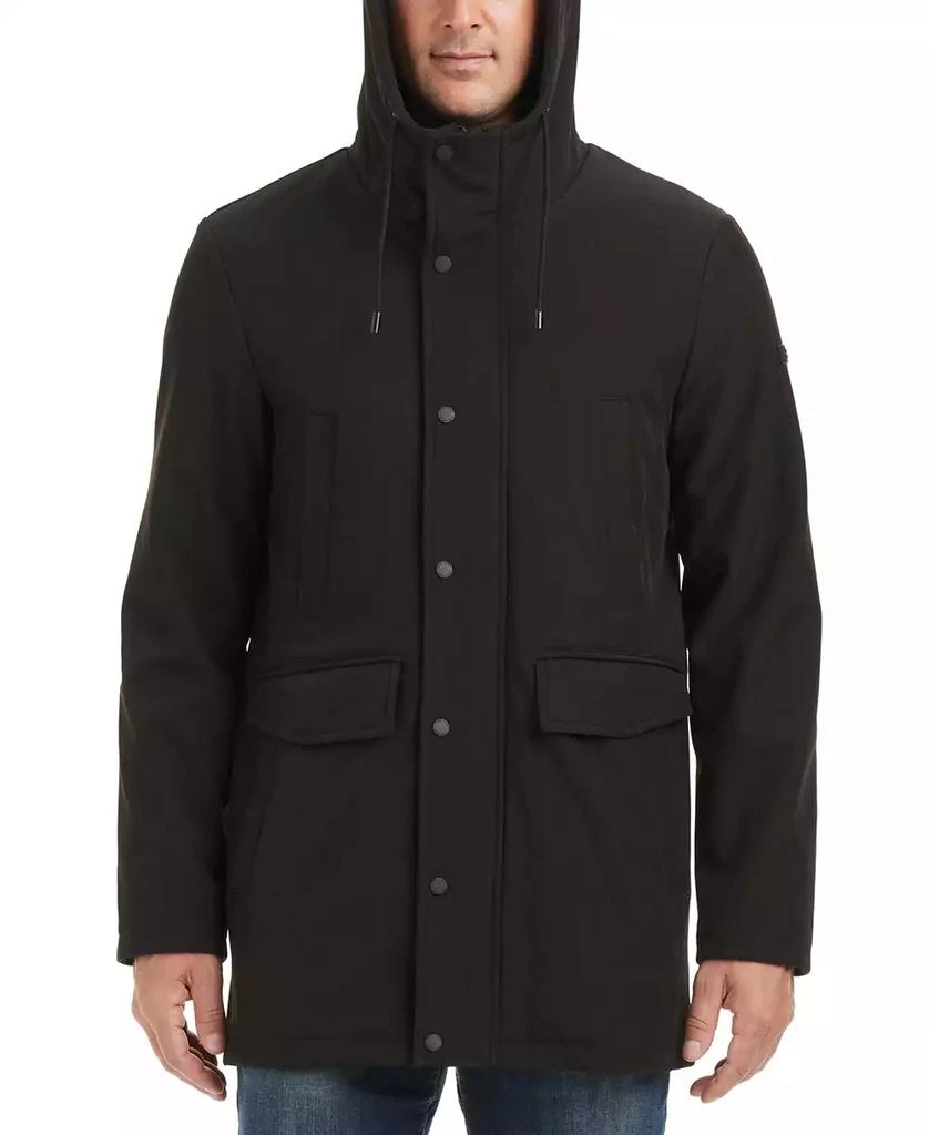 Vince Camuto Men's Softshell Rain Coat with a Hood 5