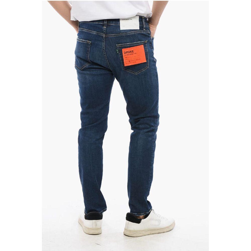 DEPARTMENT 5 Slim Fit DRAKE Jeans with Logoed Button Men's 15cm