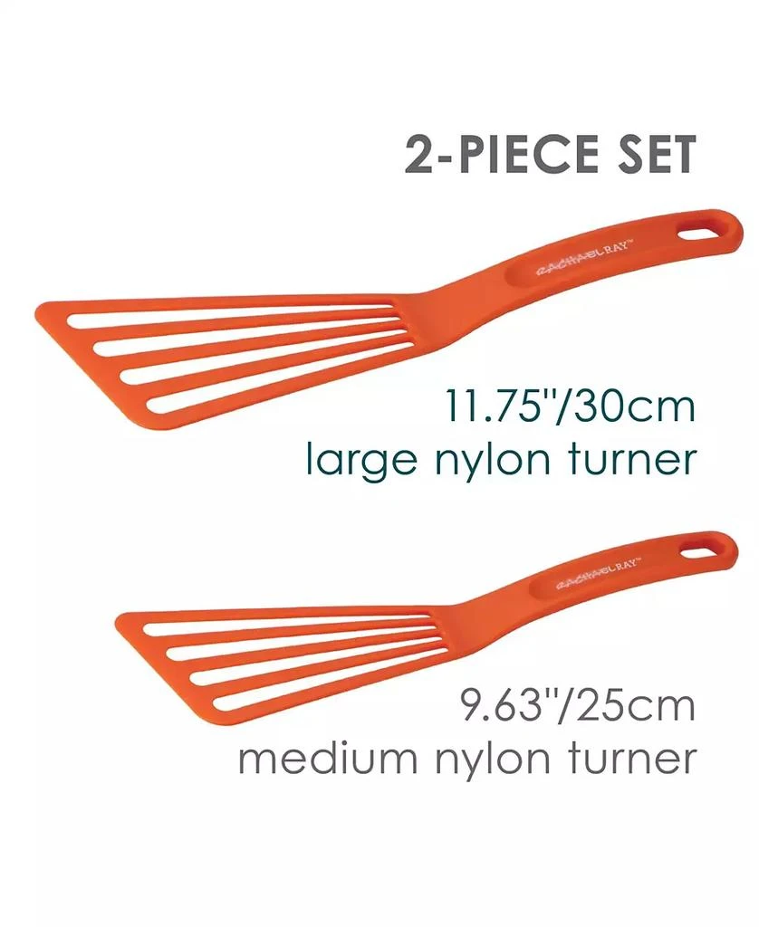 Rachael Ray Bakeware Oven Lovin' Nonstick Double Batch Cookie Pan and Utensil Set, 4-Pc., Orange Handles 4