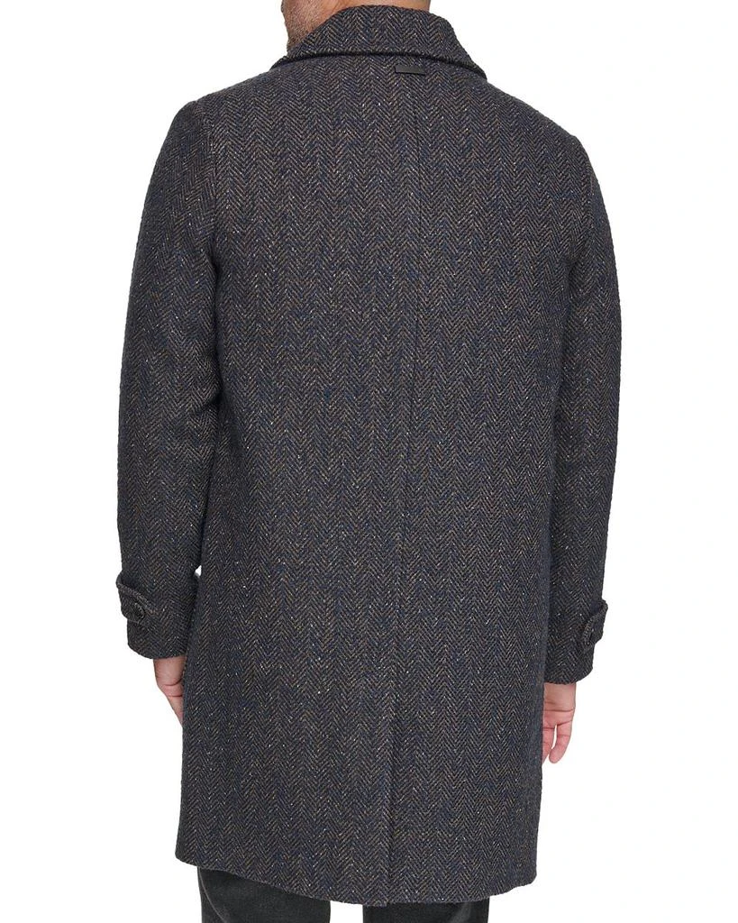 Andrew Marc Wexford Textured Herringbone Relaxed Fit Long Overcoat 2