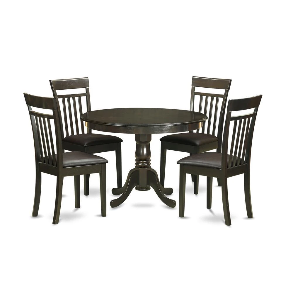 East West Furniture 5  PC  small  Kitchen  Table  set-small  Table  and  4  Kitchen  Chairs. 2