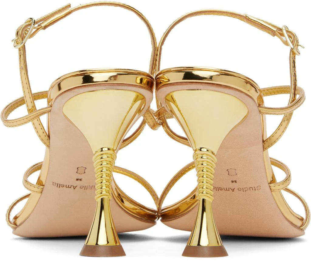 Studio Amelia Gold Helix 90 Heeled Sandals 2