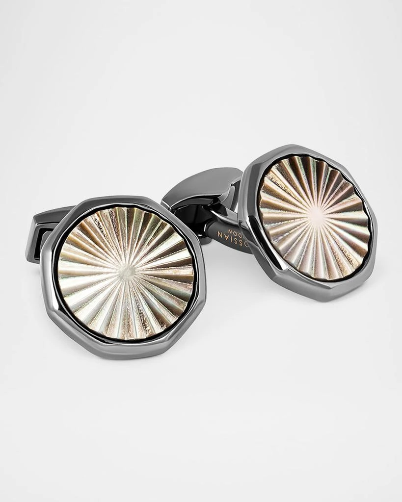 Tateossian Men
s Gunmetal Mother-Of-Pearl Cufflinks