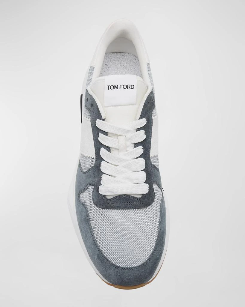 Tom Ford Men's Jagga Mesh and Suede Low-Top Sneakers 6