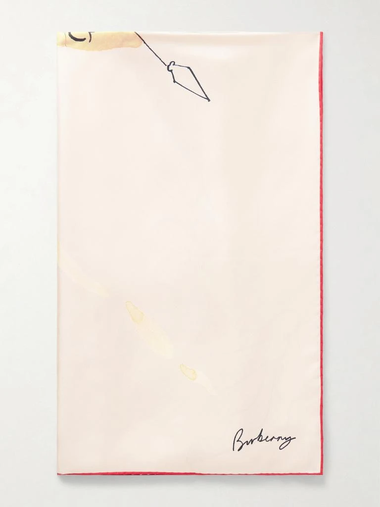 Burberry Printed Silk-twill Scarf - Beige