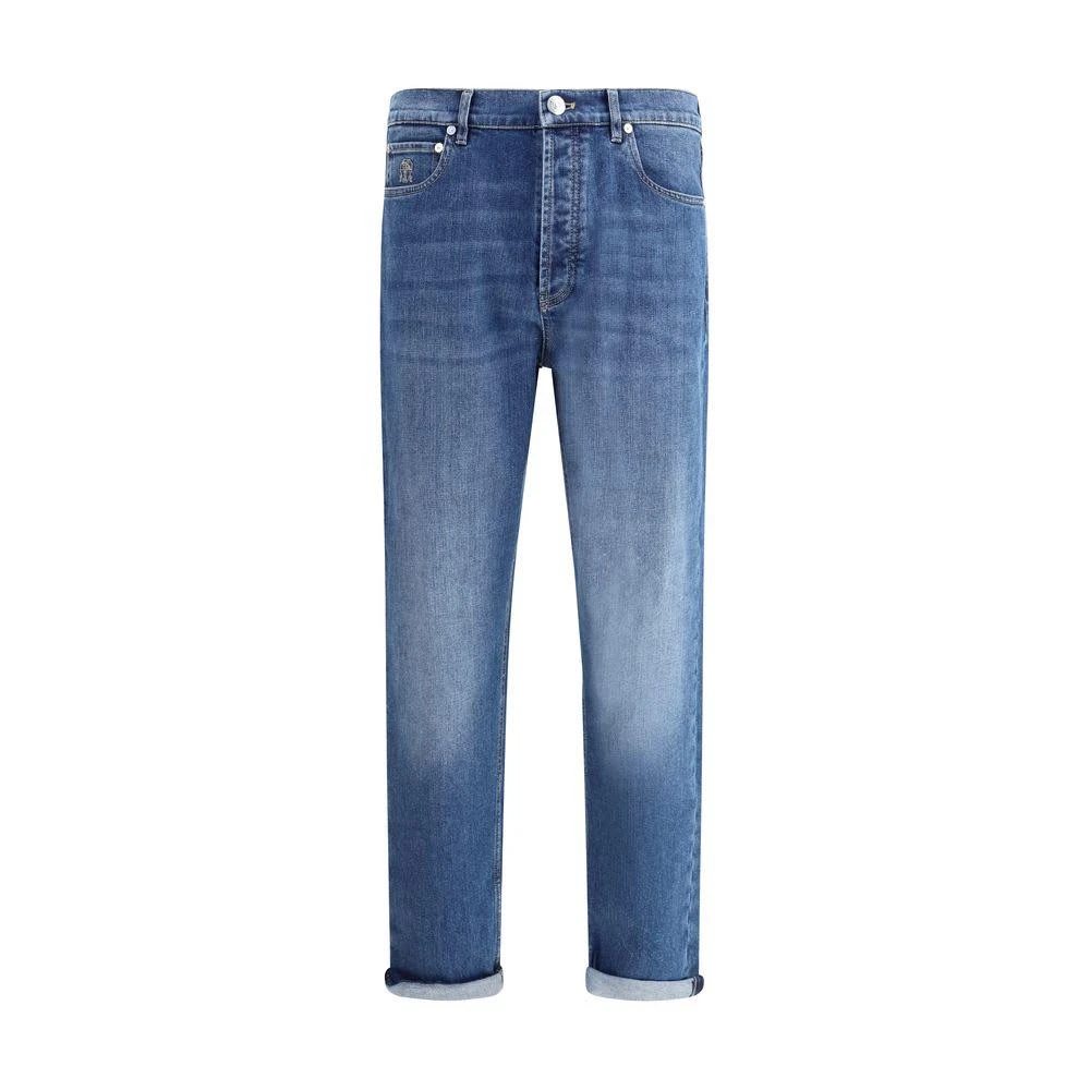 Cotton Straight-Leg Men's Jeans