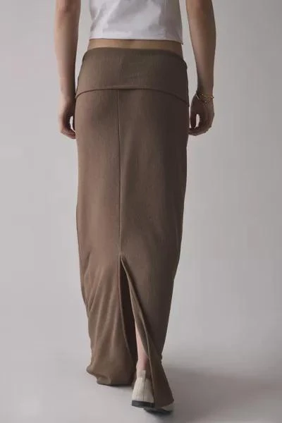 Urban Renewal ReMADE By UO Remnants Foldover Crepe Maxi Skirt 4