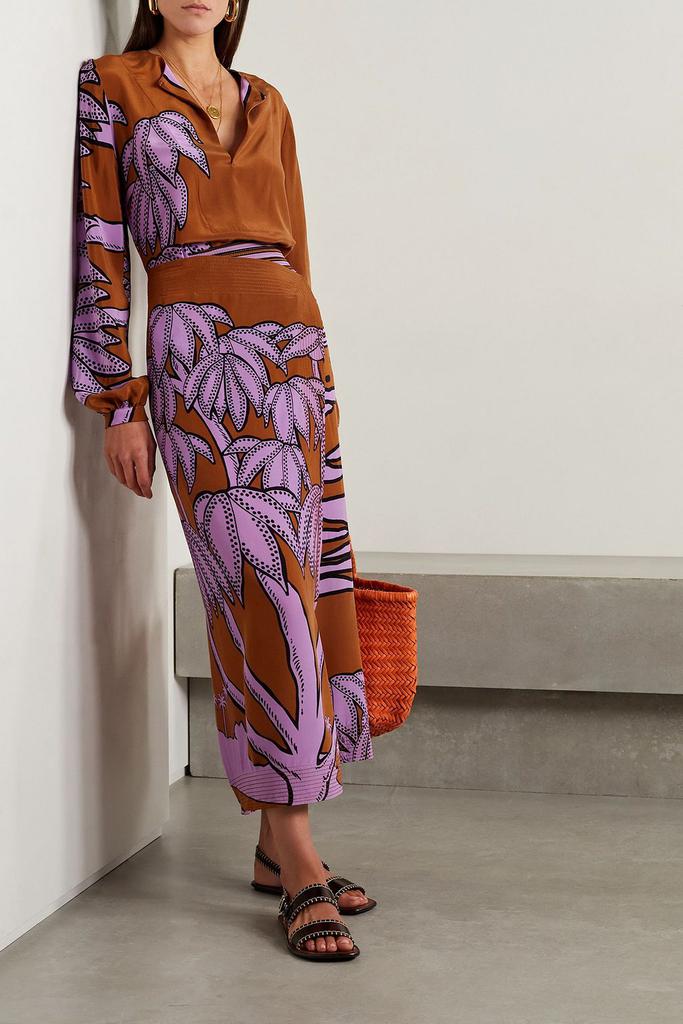 JOHANNA ORTIZ Antiguas Colonias printed silk-crepe blouse