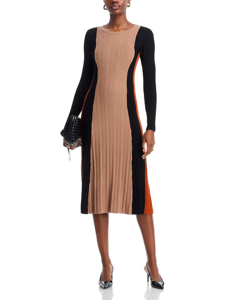 Tahari Color Block Rib Dress 3