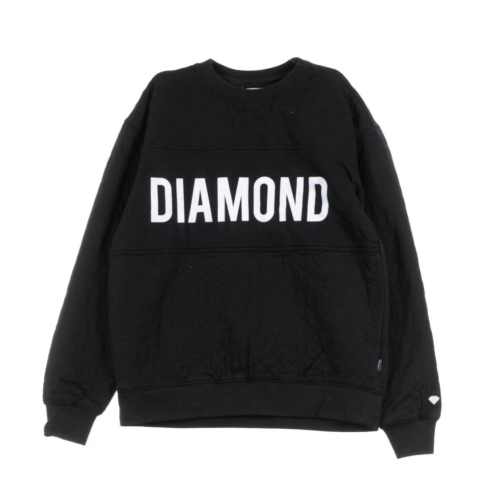 Diamond Supply Men's Quilted Crewneck Sweatshirt Black 1