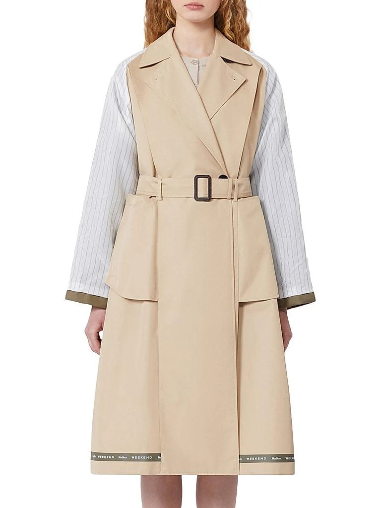 Weekend Max Mara Reversible Water Repellent Gabardine Trench Coat 2