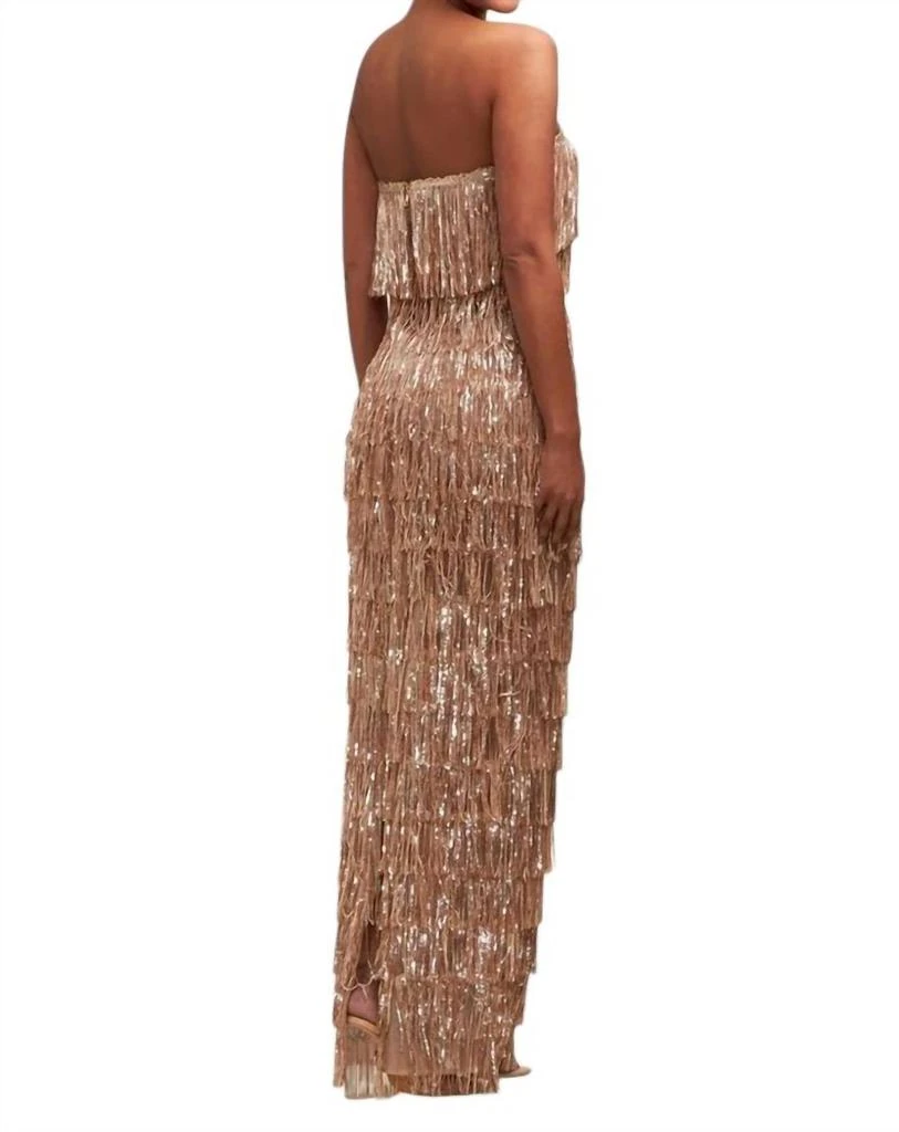slim fit dress slacks Asymmetrical Ruffle Rose Gold Sequin Party Dress – Sassymyprom main image 0