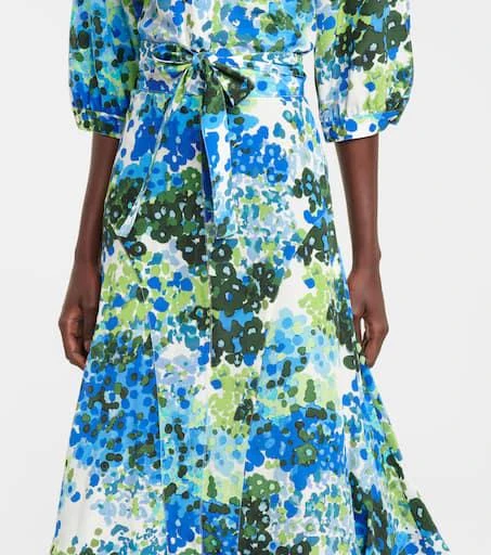 Stella McCartney Olivia floral silk shirt midi dress 5