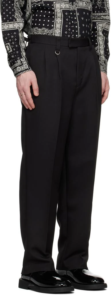 SOPHNET. Black Pleated Trousers 2