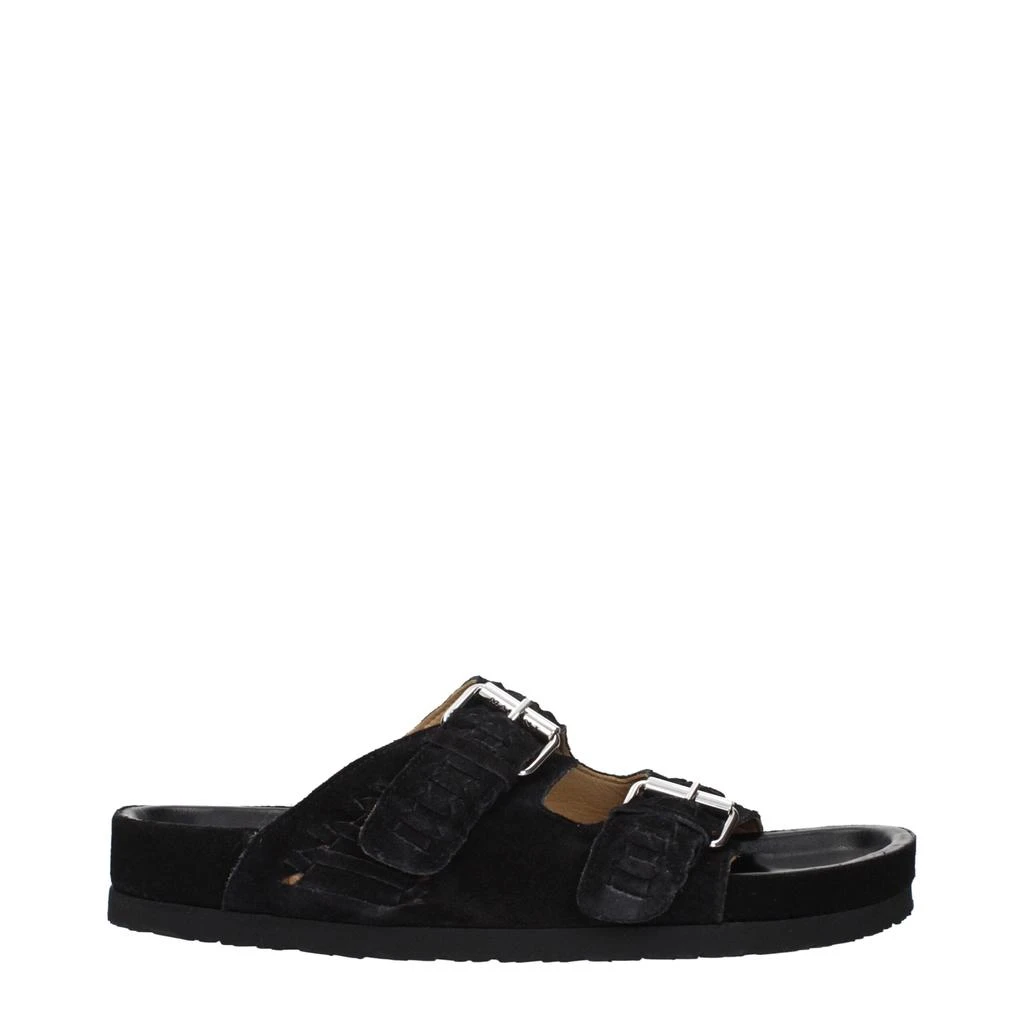 Isabel Marant Isabel Marant Black Leather Slippers 1