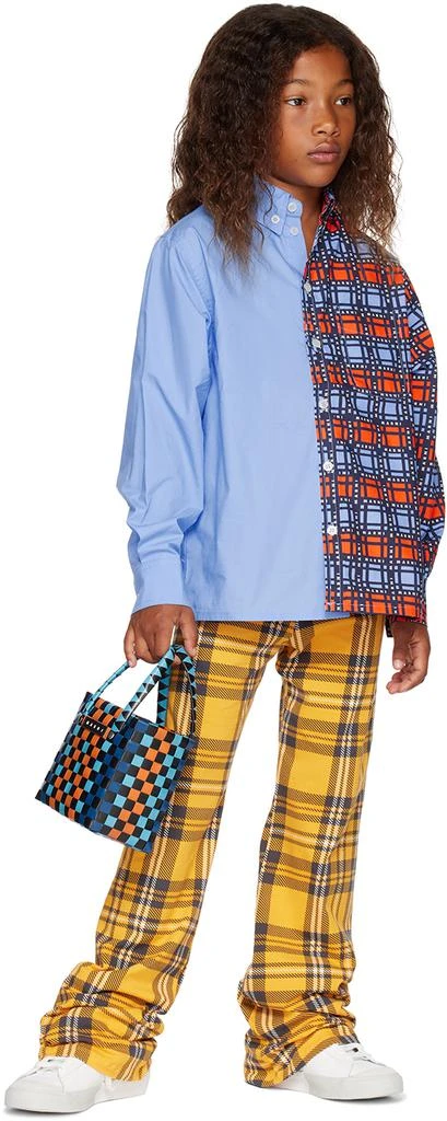 Marni Kids Blue & Orange Micro Basket Tote 4