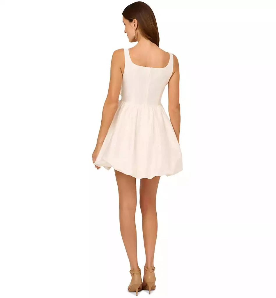 Adrianna Papell Women's Square-Neck Beaded Bubble-Hem Dress 6