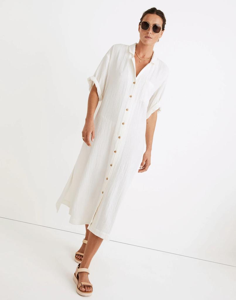 Madewell Lightestspun Cover-Up Maxi Shirtdress