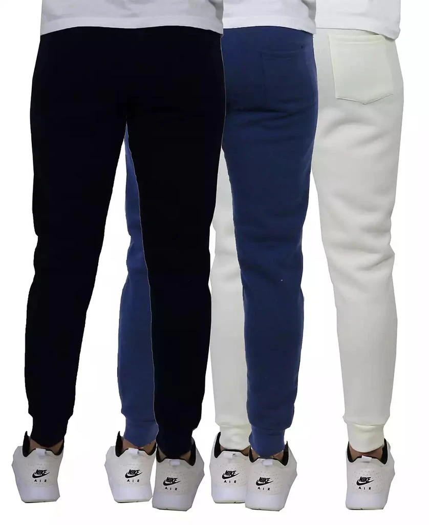 Galaxy By Harvic Men's Pro Star Slim Fit Fleece Lined Jogger Sweatpants, Pack of 3 2